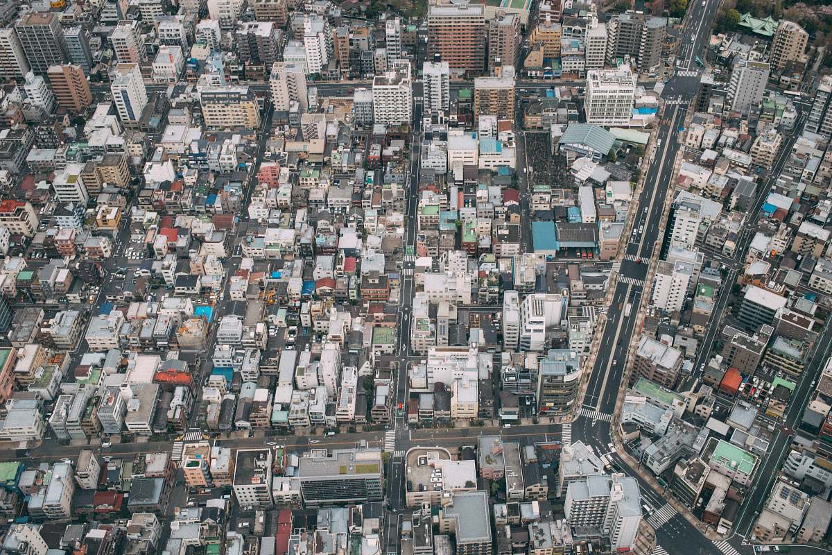 aerial view aerial photography of city during day landscape